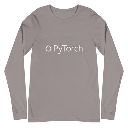 PyTorch White Logo Long Sleeve T - Shirt (unisex) - Storm - AI Store