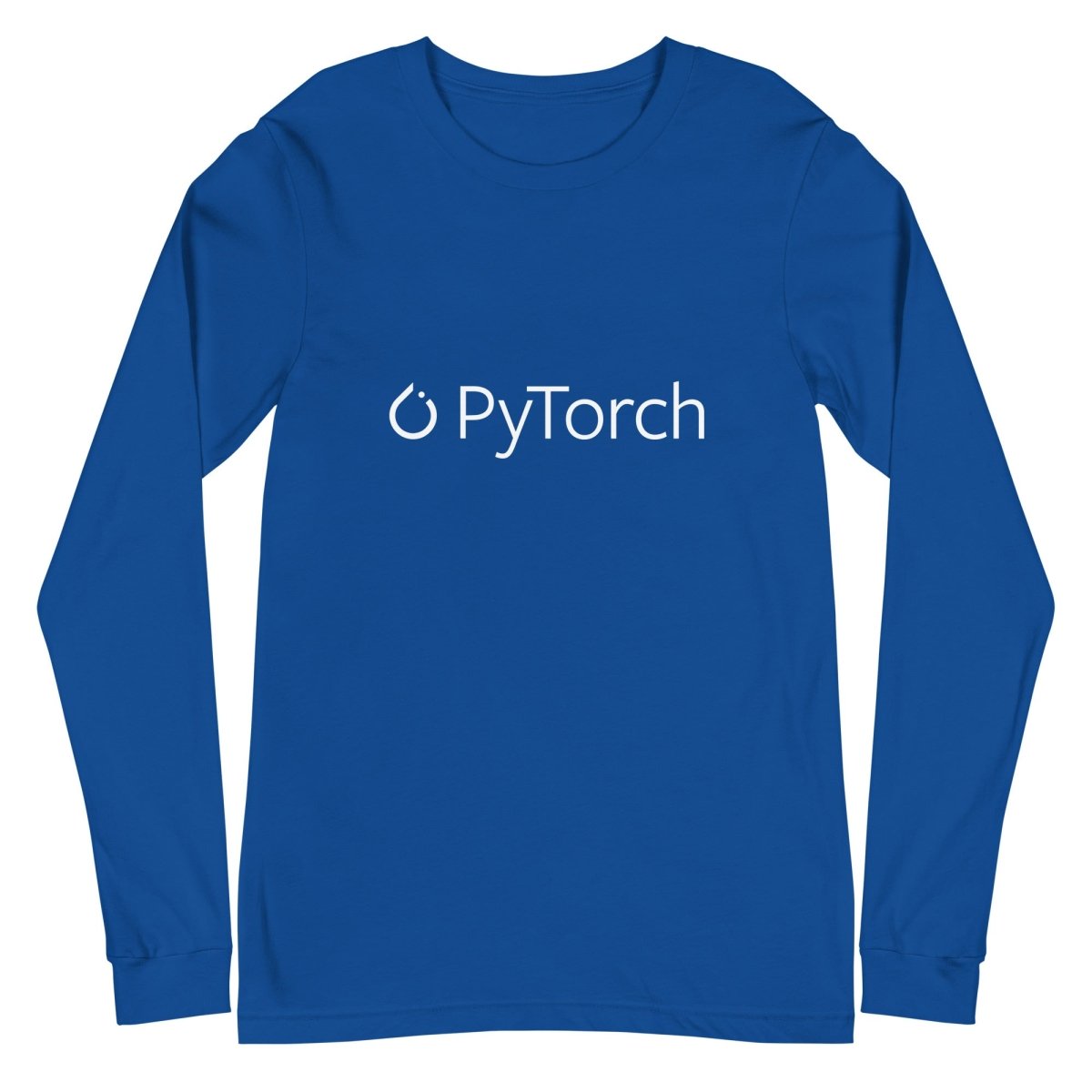 PyTorch White Logo Long Sleeve T - Shirt (unisex) - True Royal - AI Store