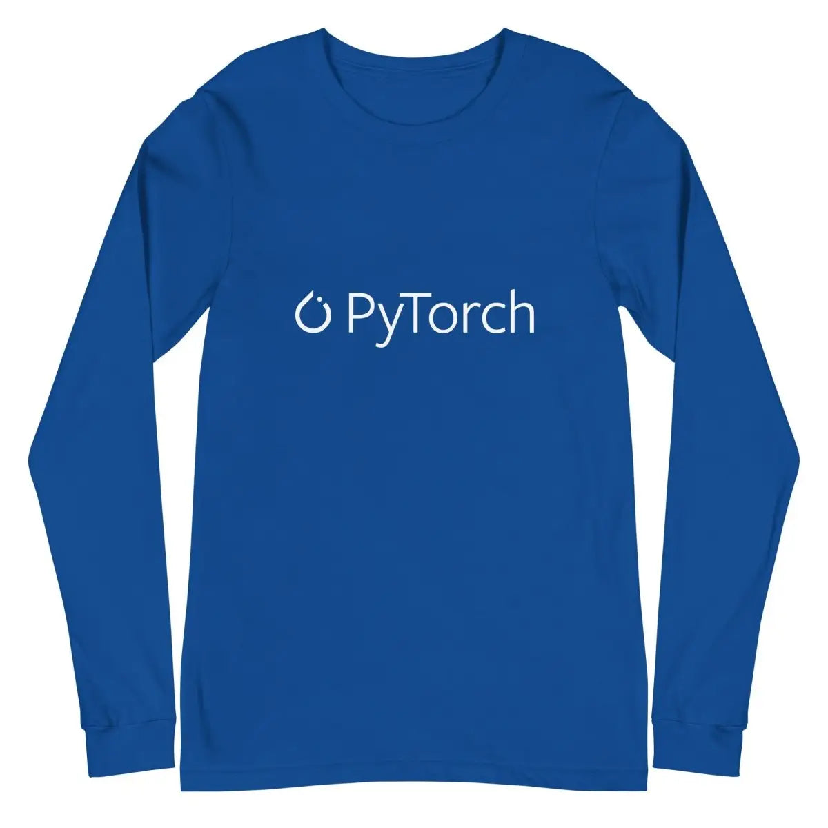 PyTorch White Logo Long Sleeve T-Shirt (unisex) - True Royal / M