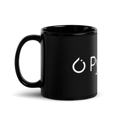 PyTorch White Logo on Black Glossy Mug - 11 oz - AI Store