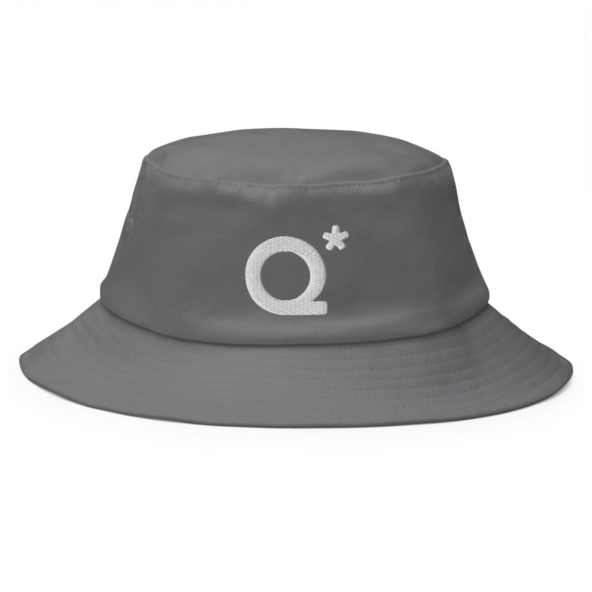 Q* (Q - Star) Embroidered Bucket Hat 1 - Grey - AI Store