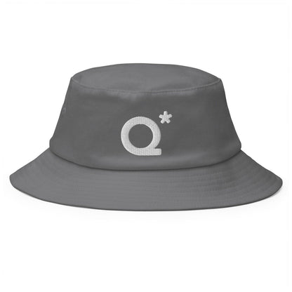 Q* (Q - Star) Embroidered Bucket Hat 1 - Grey - AI Store