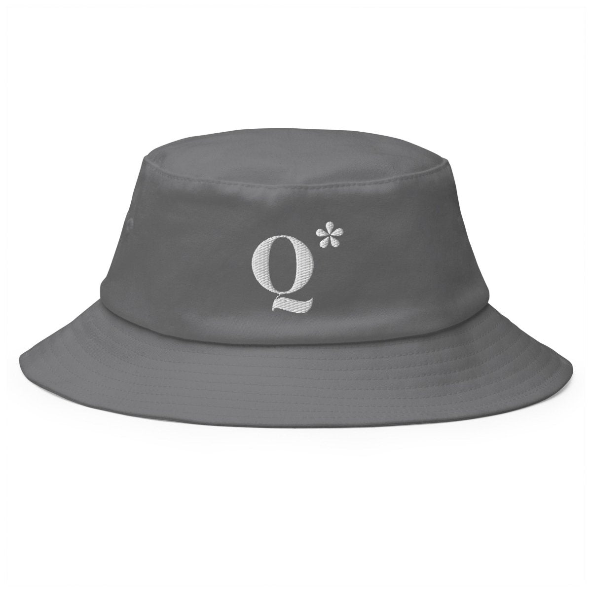 Q* (Q - Star) Embroidered Bucket Hat 3 - Grey - AI Store