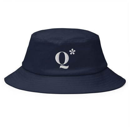 Q* (Q - Star) Embroidered Bucket Hat 3 - Navy - AI Store