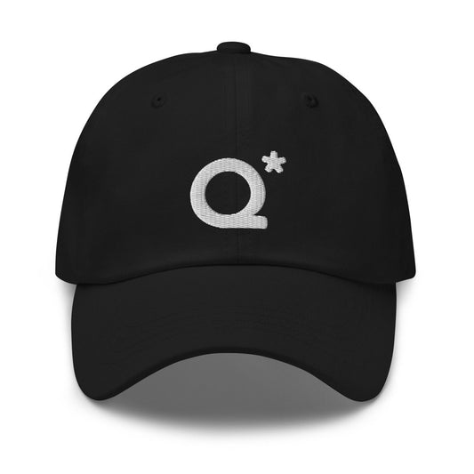 Q* (Q - Star) Embroidered Cap 1 - Black - AI Store