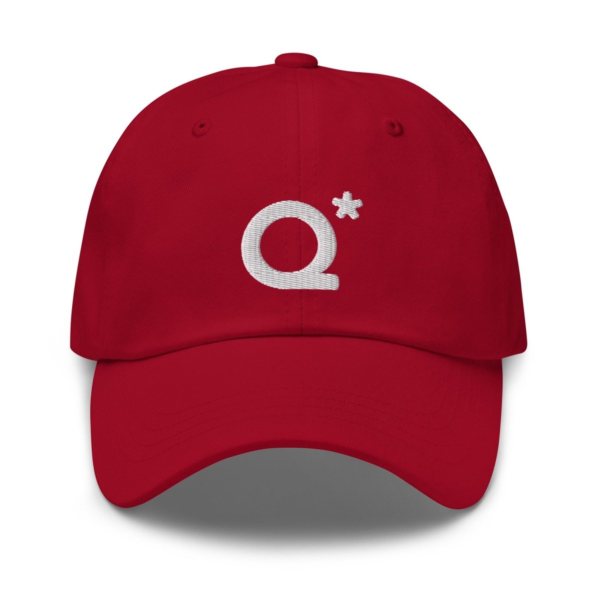 Q* (Q - Star) Embroidered Cap 1 - Cranberry - AI Store