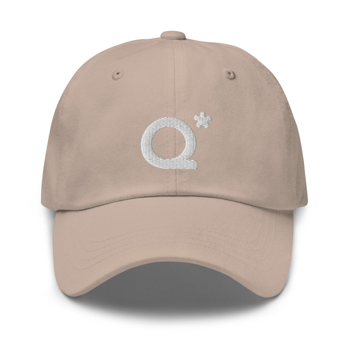 Q* (Q - Star) Embroidered Cap 1 - Stone - AI Store