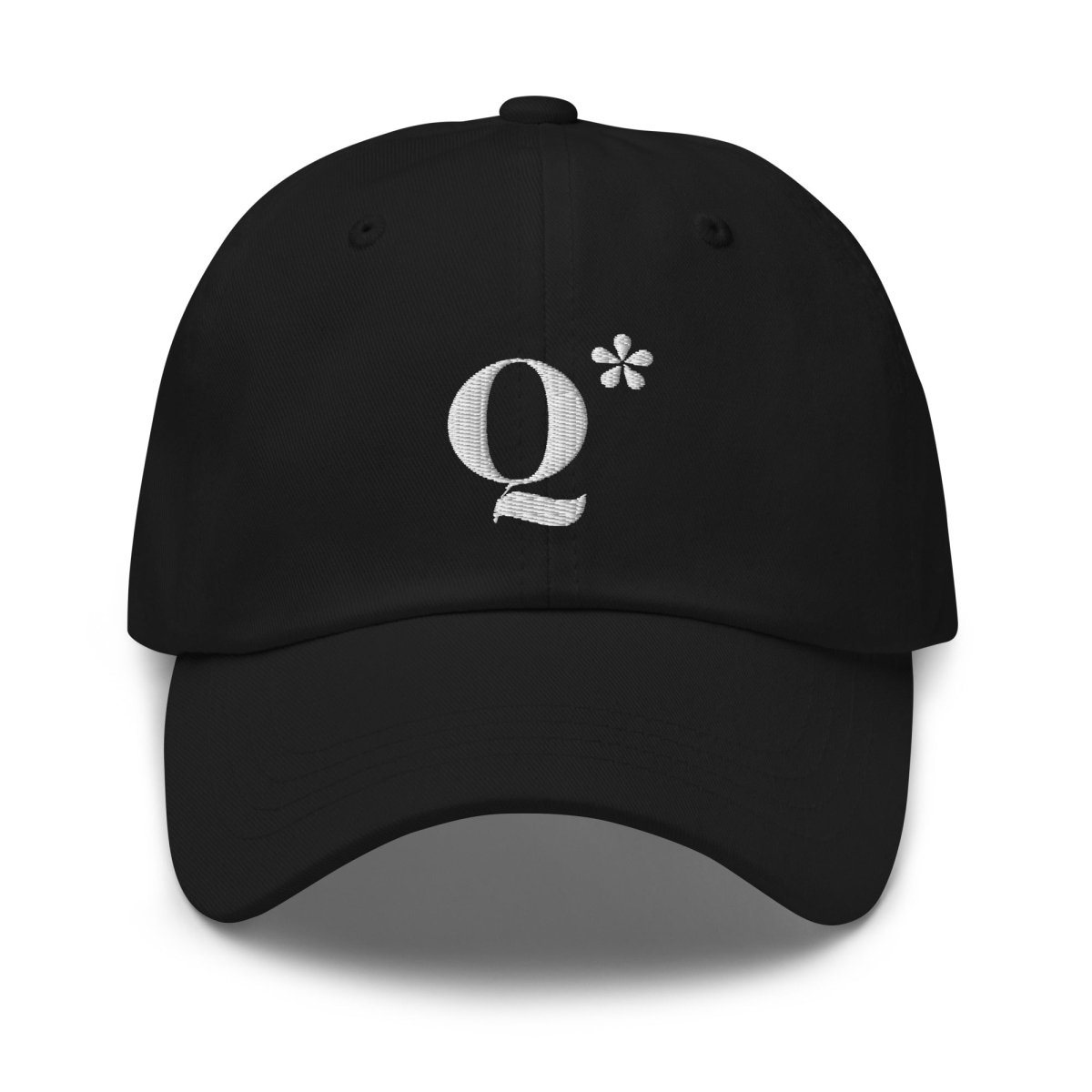 Q* (Q - Star) Embroidered Cap 3 - Black - AI Store