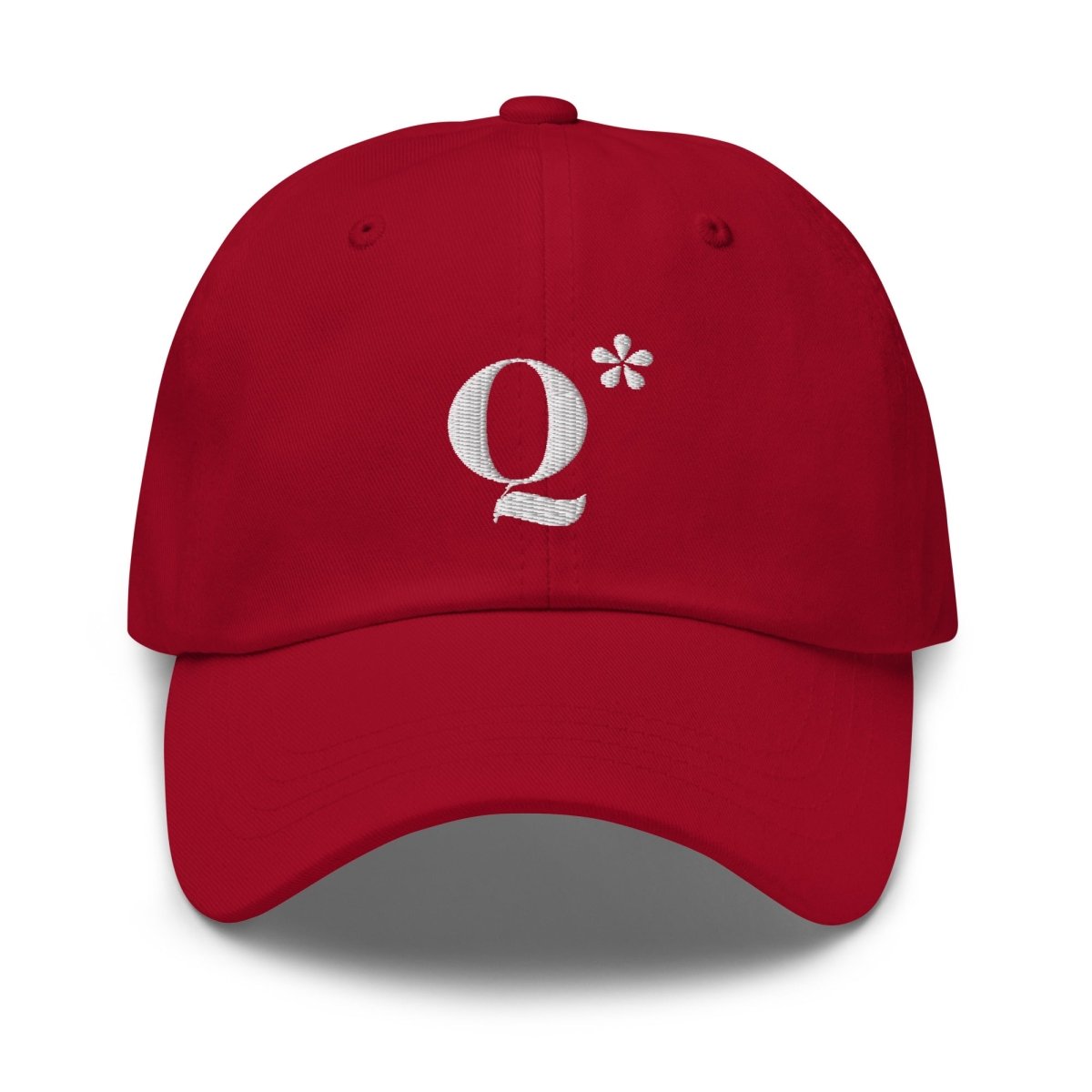 Q* (Q - Star) Embroidered Cap 3 - Cranberry - AI Store