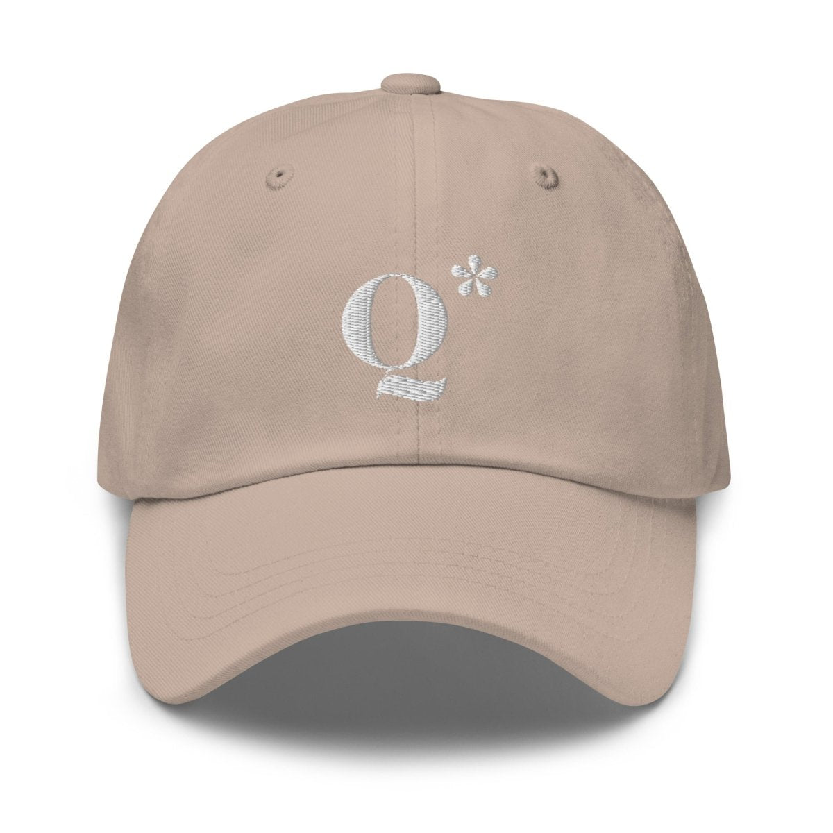 Q* (Q - Star) Embroidered Cap 3 - Stone - AI Store