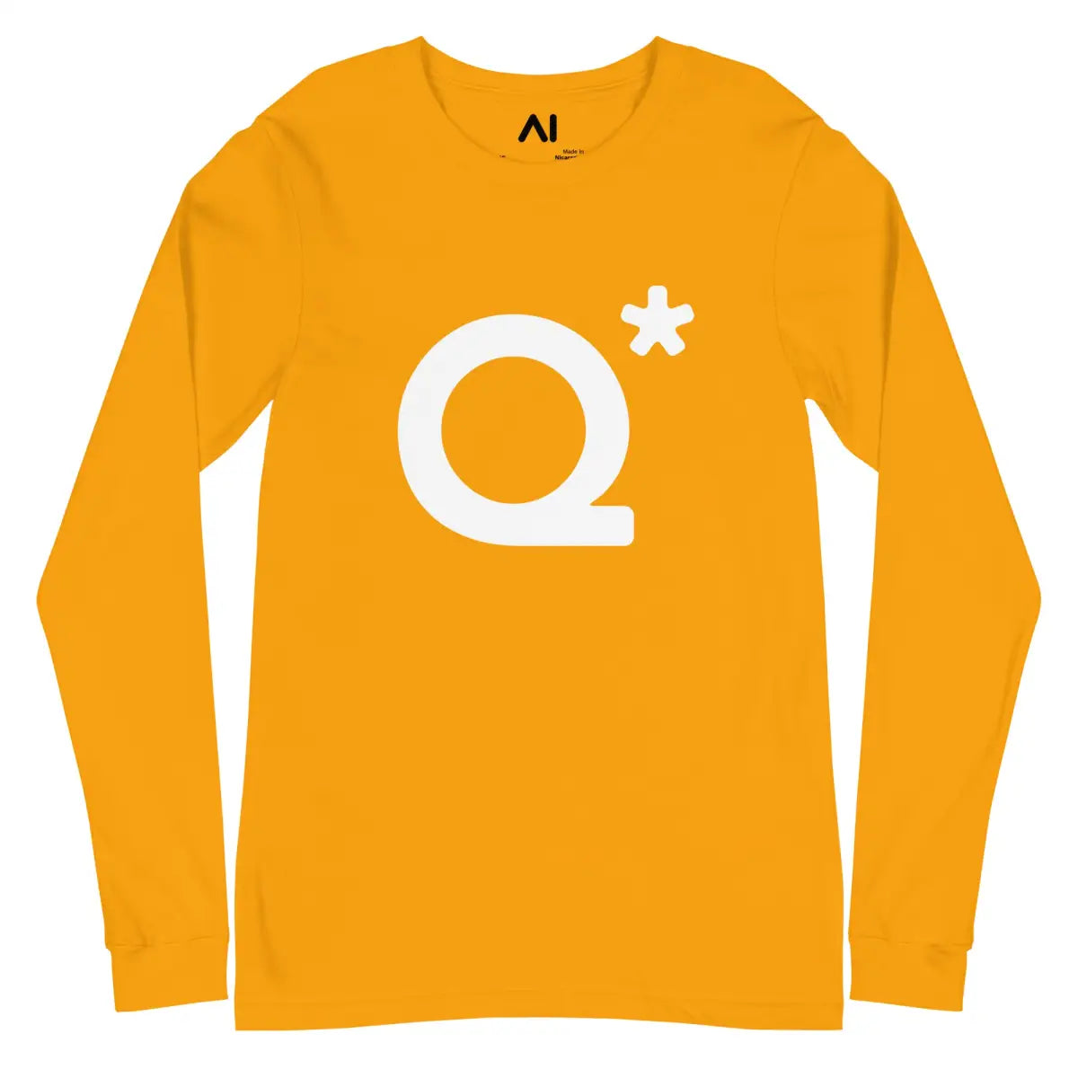 The Q* (q-star) Long Sleeve T-shirt (unisex) Gold / m.