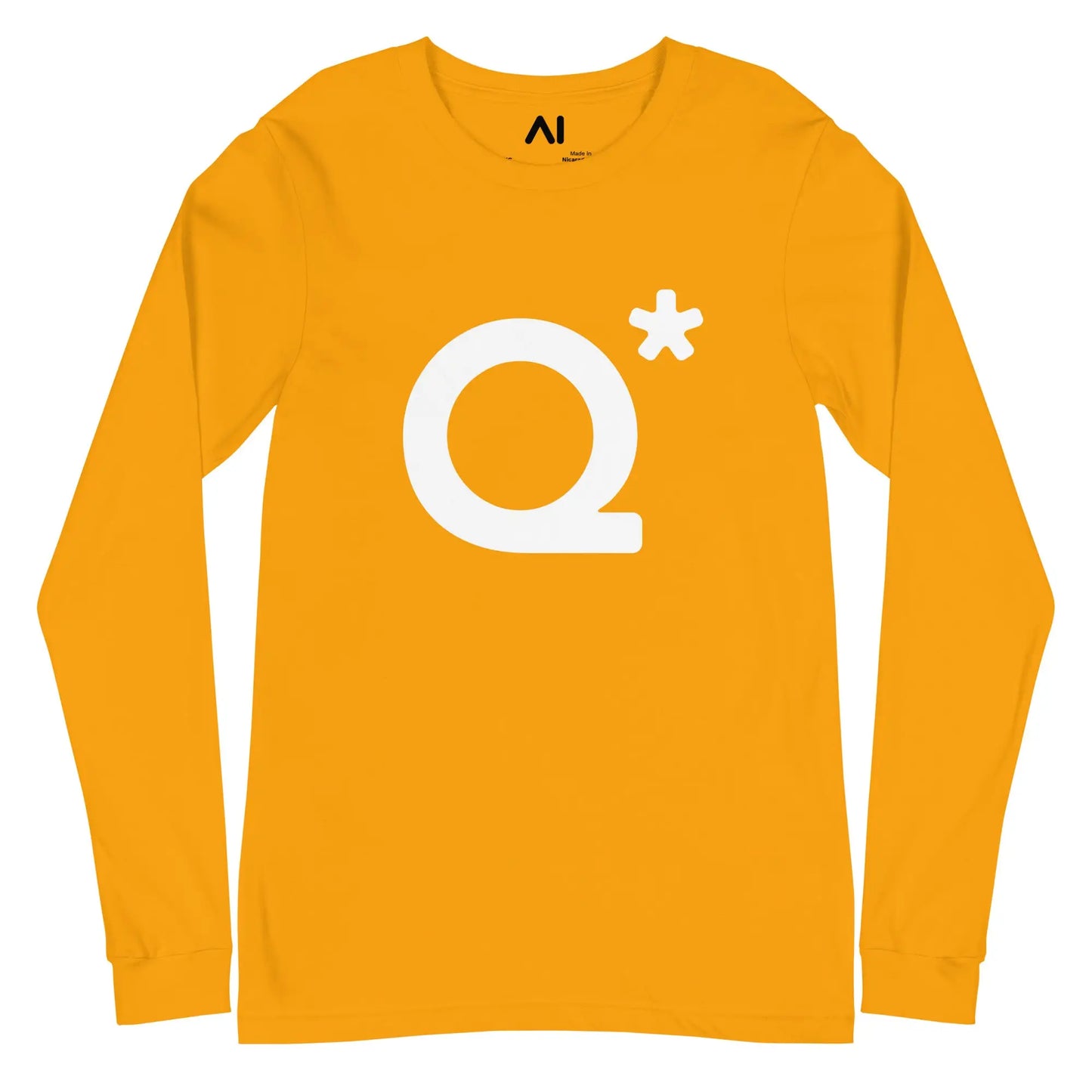 The Q* (q-star) Long Sleeve T-shirt (unisex) Gold / m.