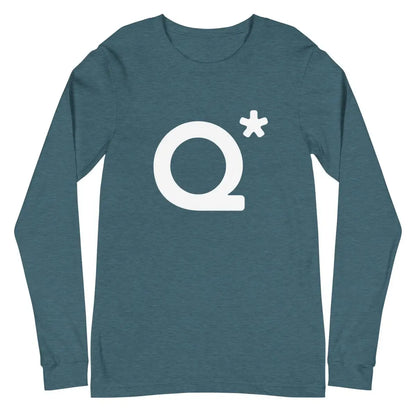 The Q* (q-star) Long Sleeve T-shirt (unisex) Heather Deep Teal / m.