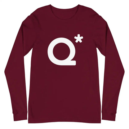 Q* (Q-Star) Long Sleeve T-Shirt (unisex) - Maroon / M