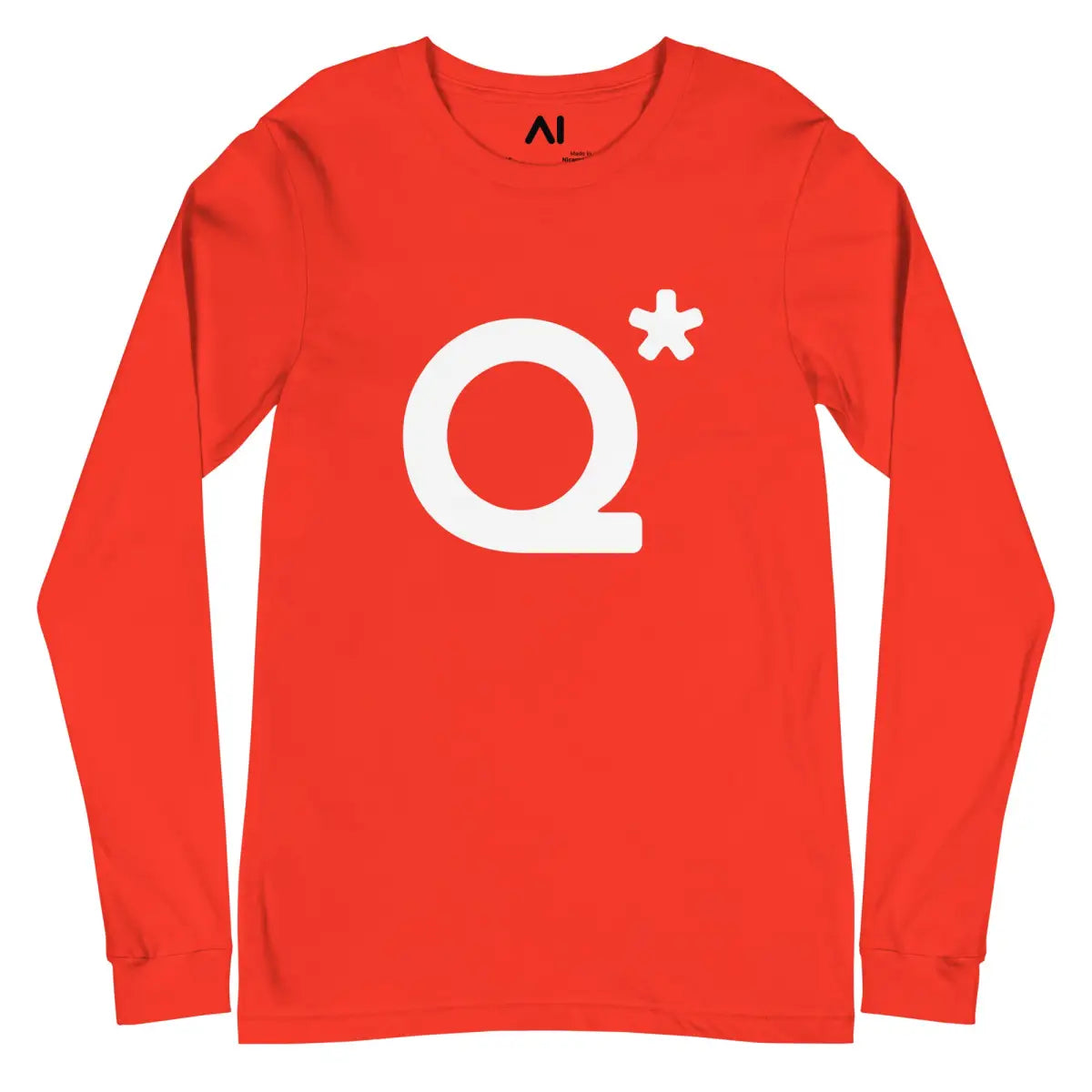 The Q* (q-star) Long Sleeve T-shirt (unisex) Poppy / m.