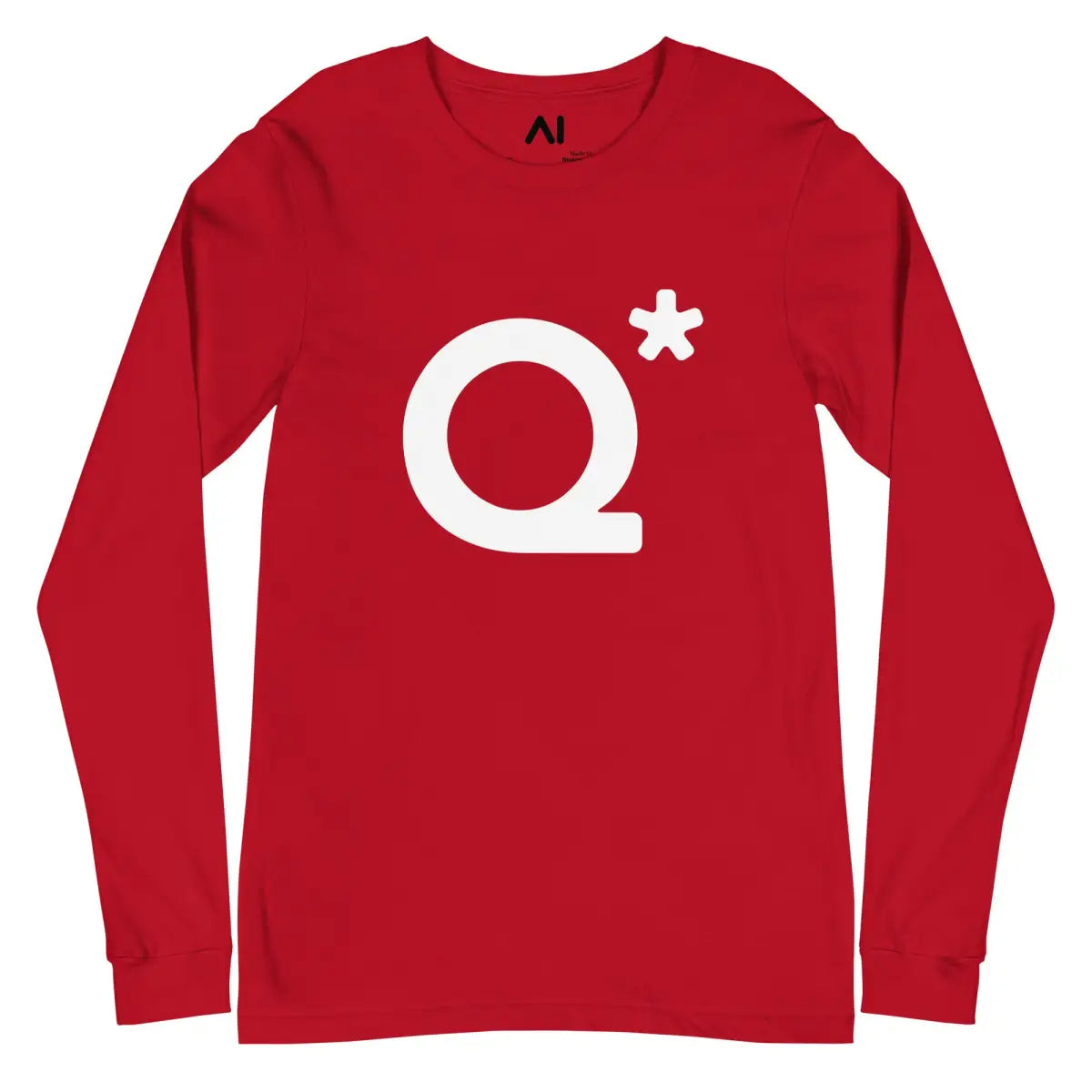 The Q* (q-star) Long Sleeve T-shirt (unisex) Red / m.