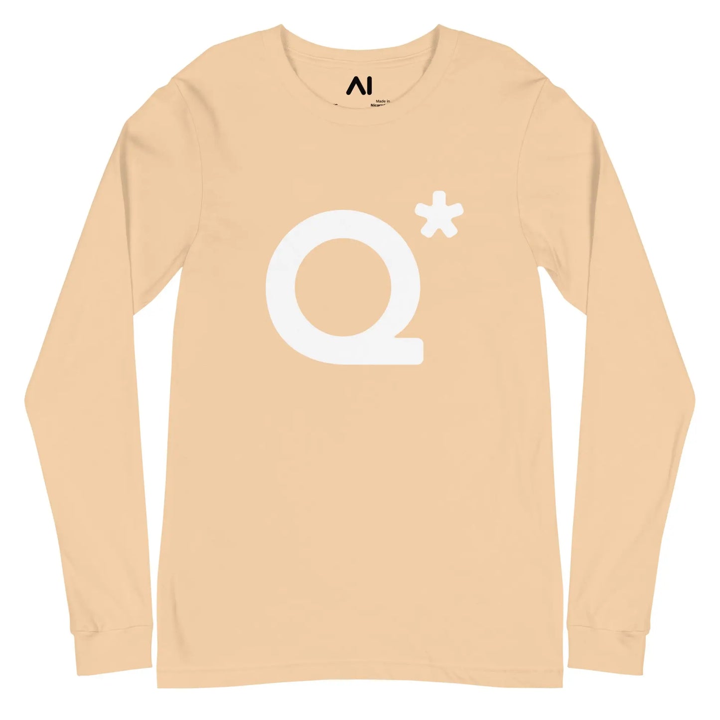 The Q* (q-star) Long Sleeve T-shirt (unisex) Sand Dune / m.