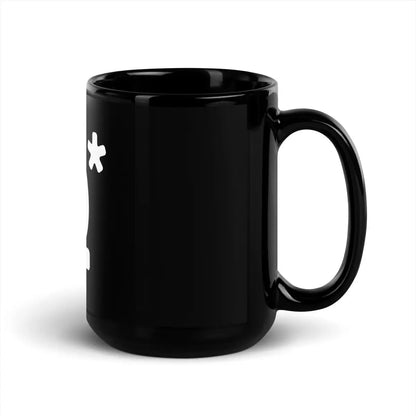 Q* (Q-Star) on Black Glossy Mug 1