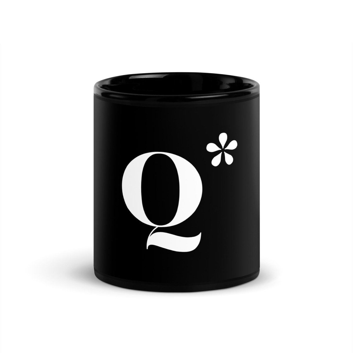 Q* (Q - Star) on Black Glossy Mug 3 - 11 oz - AI Store