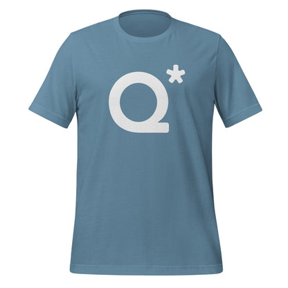 Q* (Q - Star) T - Shirt 1 (unisex) - Steel Blue - AI Store