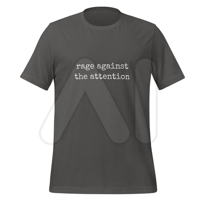 rage against the attention T-Shirt (unisex) - Asphalt / M