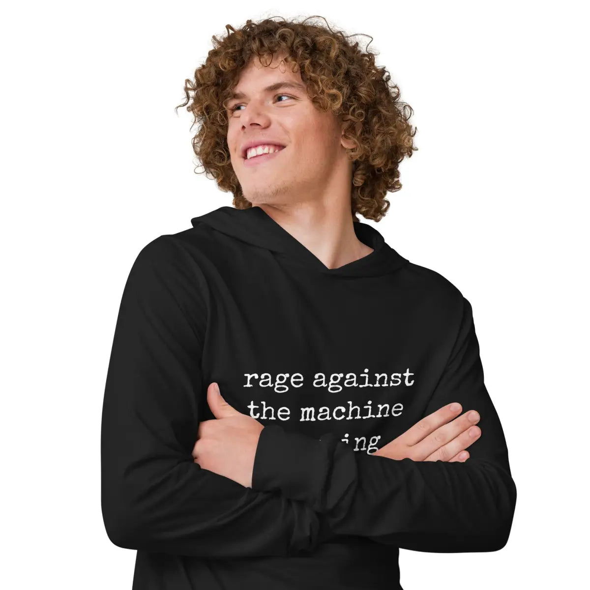 rage against the machine learning Hooded Long Sleeve T-Shirt (unisex)