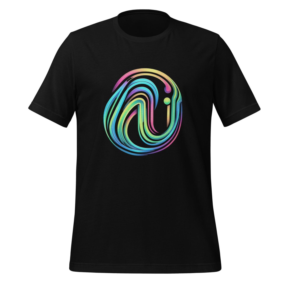 Rainbow AI Swirl T-Shirt (unisex) - Black - AI Store