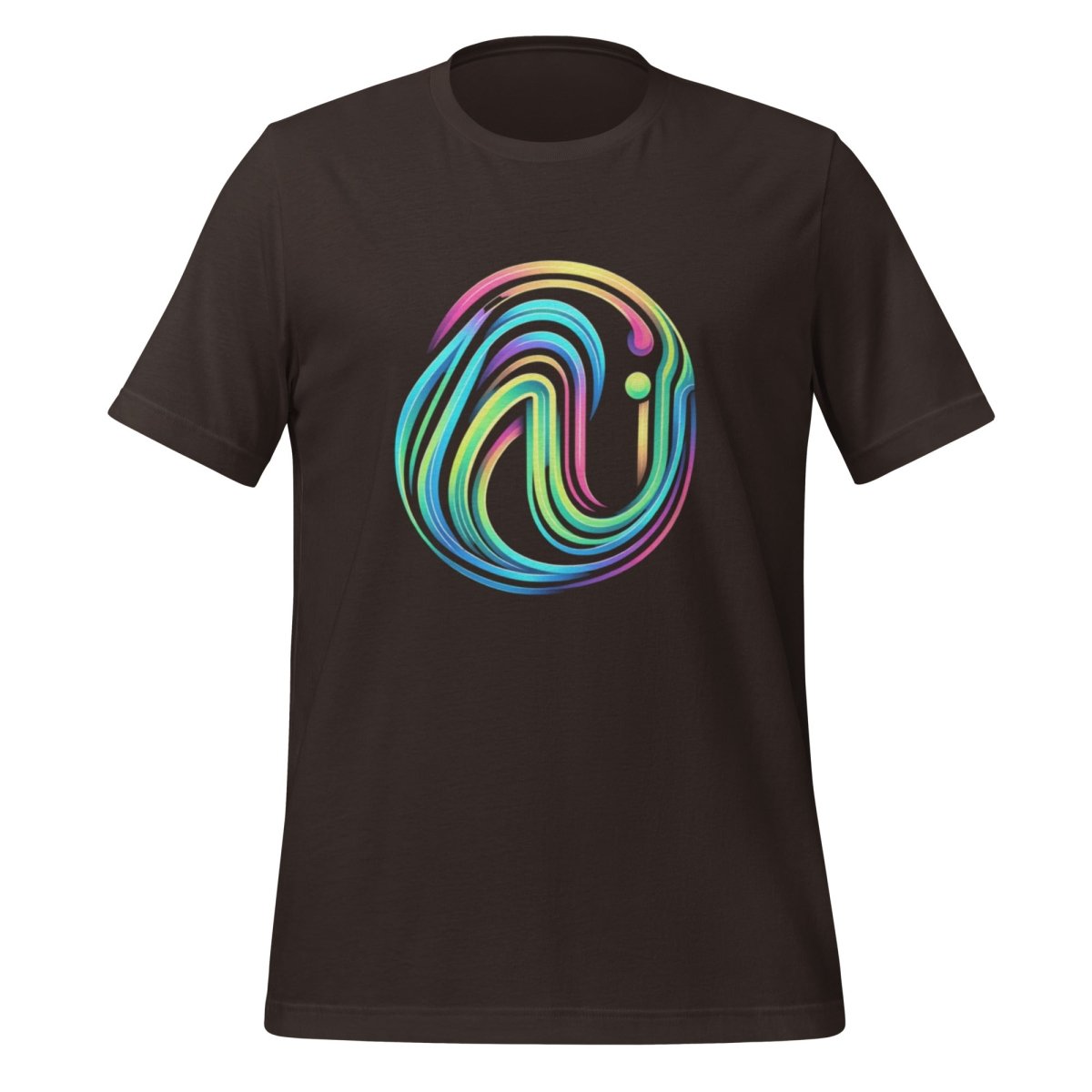 Rainbow AI Swirl T-Shirt (unisex) - Brown - AI Store