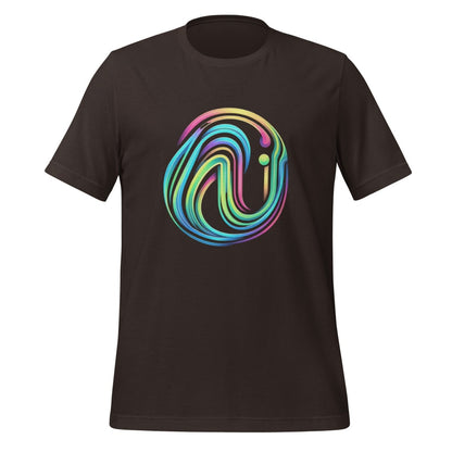 Rainbow AI Swirl T - Shirt (unisex) - Brown - AI Store
