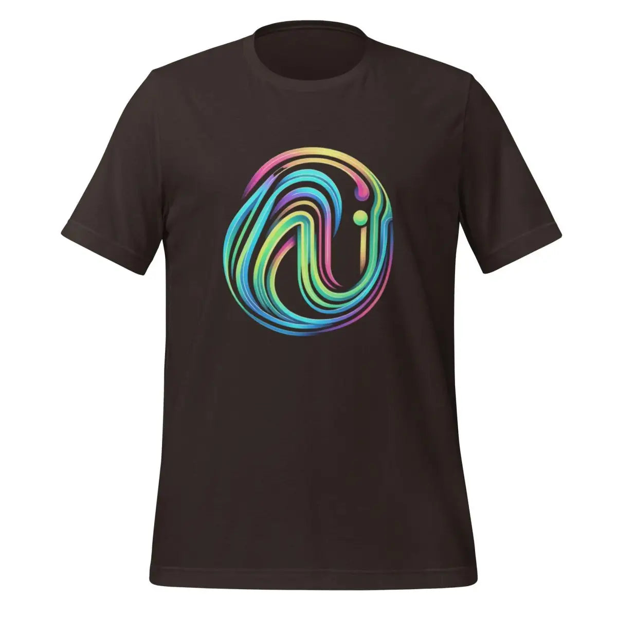 Rainbow AI Swirl T-Shirt (unisex) - Brown / M