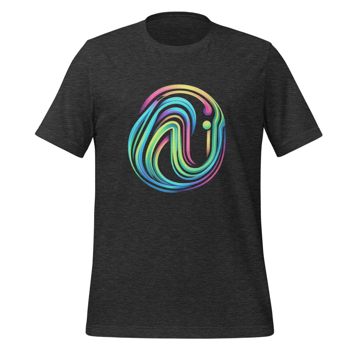 Rainbow AI Swirl T - Shirt (unisex) - Dark Grey Heather - AI Store