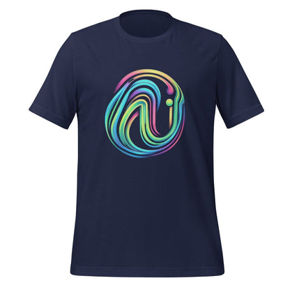 Rainbow AI Swirl T - Shirt (unisex) - Navy - AI Store