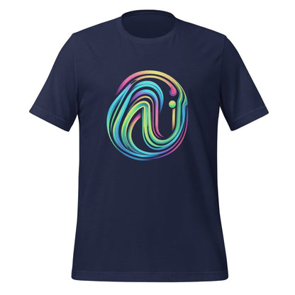 Rainbow AI Swirl T-Shirt (unisex) - Navy - AI Store