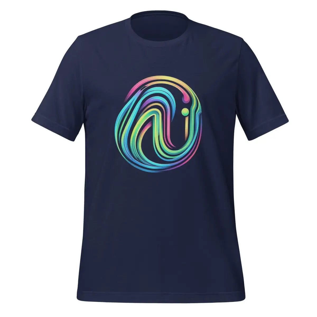 Rainbow AI Swirl T-Shirt (unisex) - Navy / M