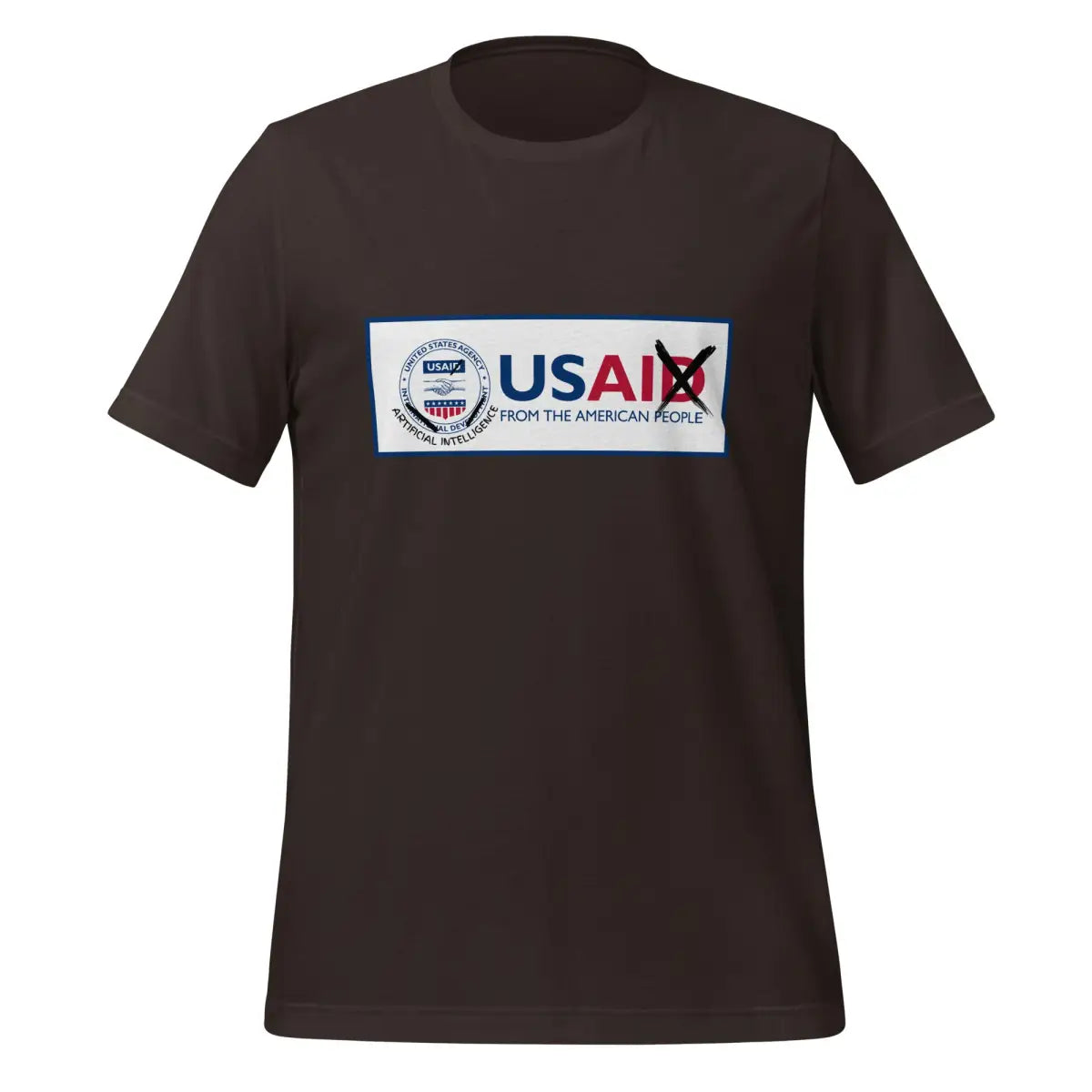 The Rebranding Usaid to Usai T-shirt (unisex) Brown / m.