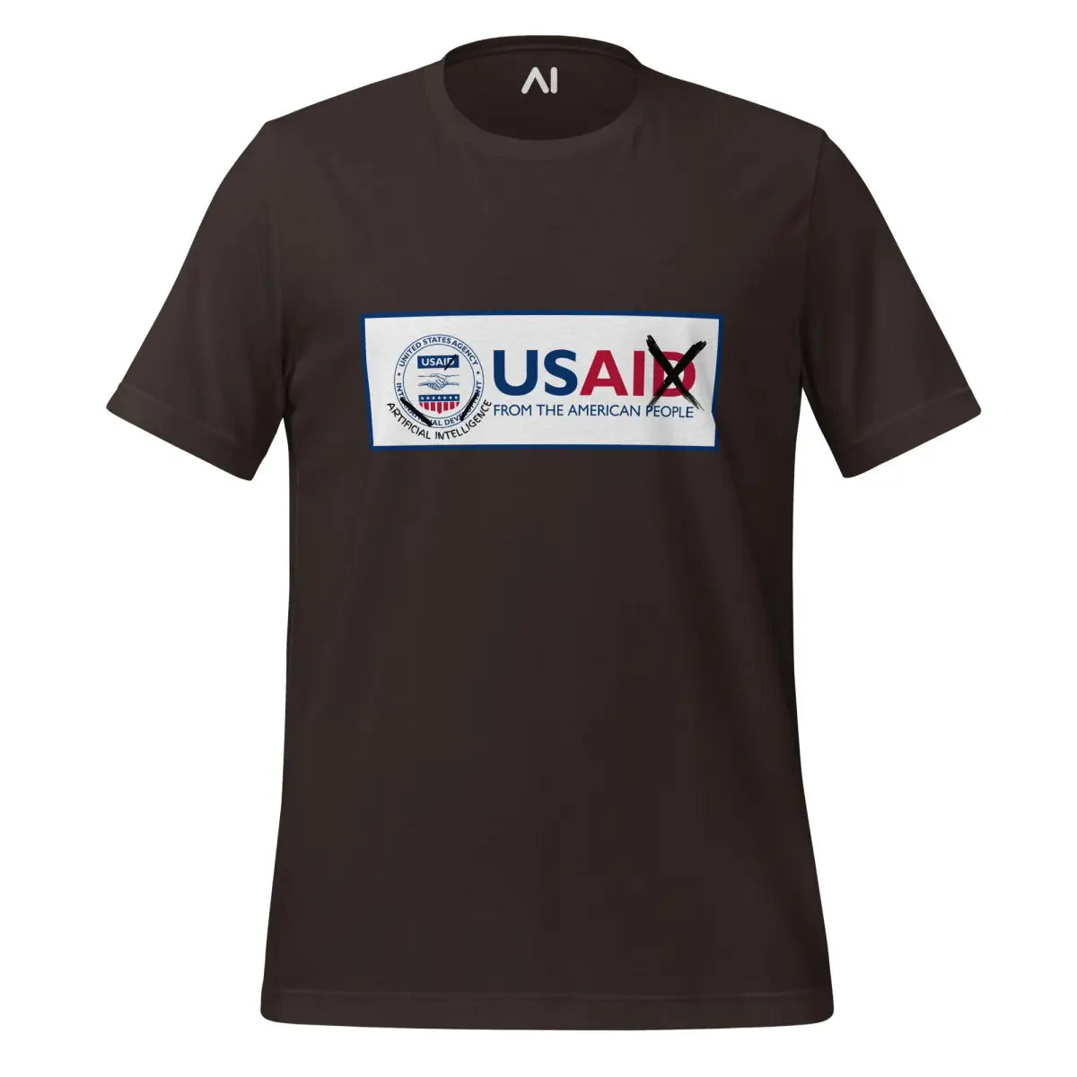 Rebranding USAID to USAI T-Shirt (unisex) - Brown / M