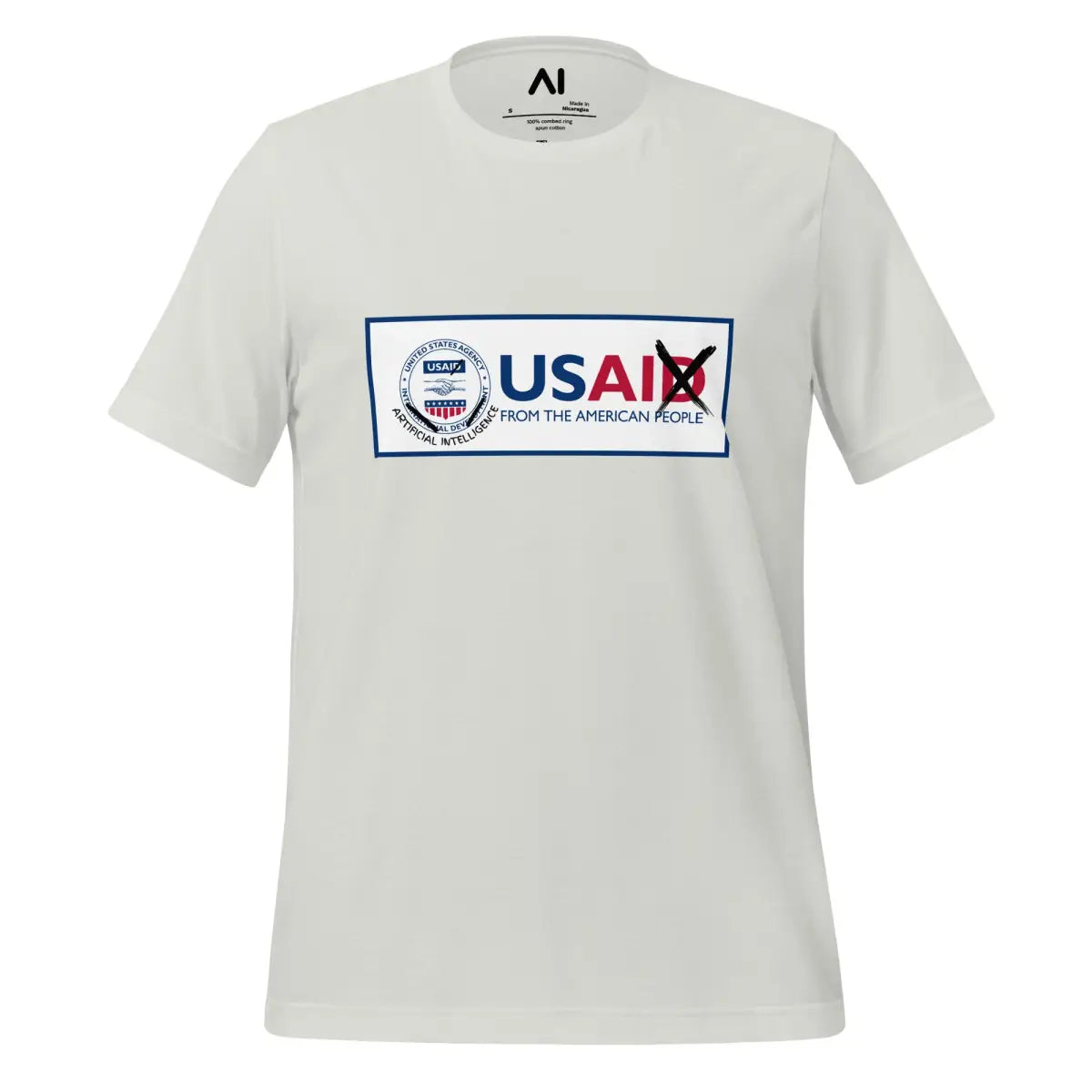 Rebranding USAID to USAI T-Shirt (unisex) - Silver / M