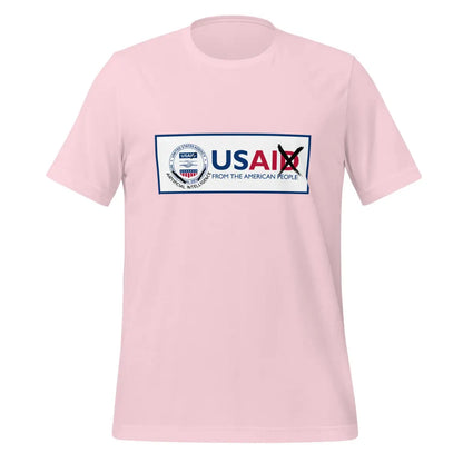 The Rebranding Usaid to Usai T-shirt (unisex) Soft Pink / m.