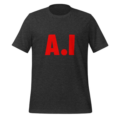 Red A.I T-Shirt (unisex) - Dark Grey Heather / M