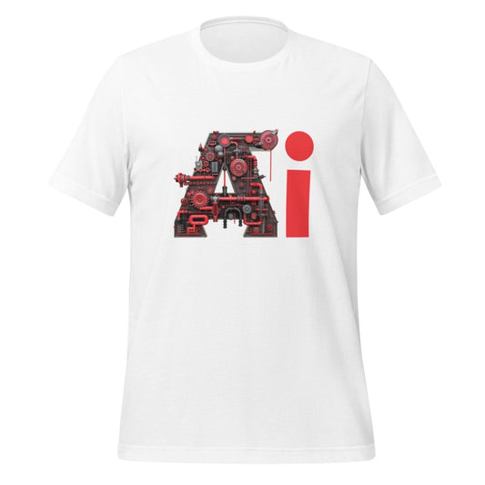 Red Ai Engine T - Shirt (unisex) - White - AI Store