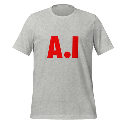 Red A.I T-Shirt (unisex) - Athletic Heather - AI Store