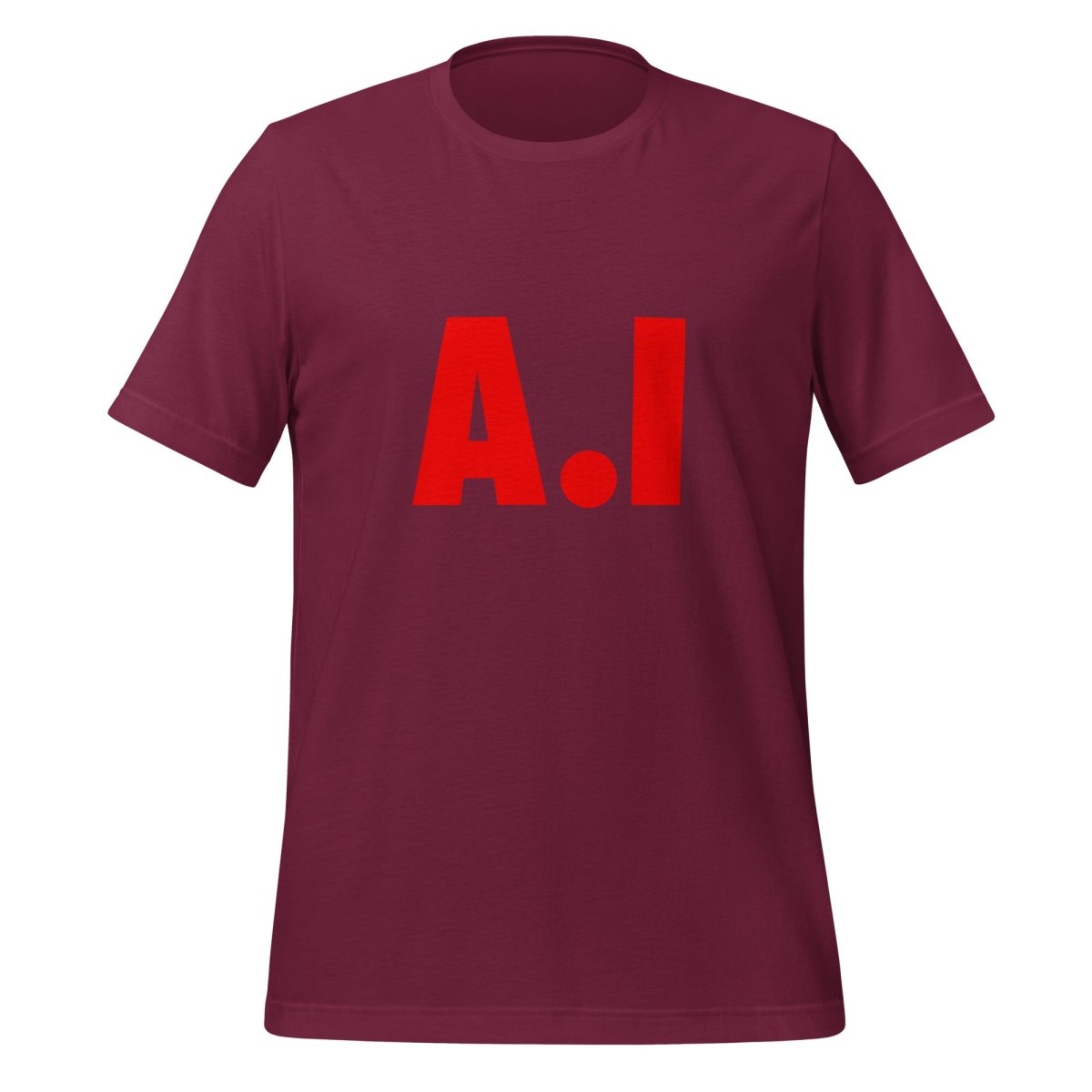 Red A.I T-Shirt (unisex) - Maroon - AI Store