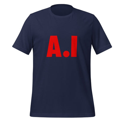 Red A.I T-Shirt (unisex) - Navy - AI Store