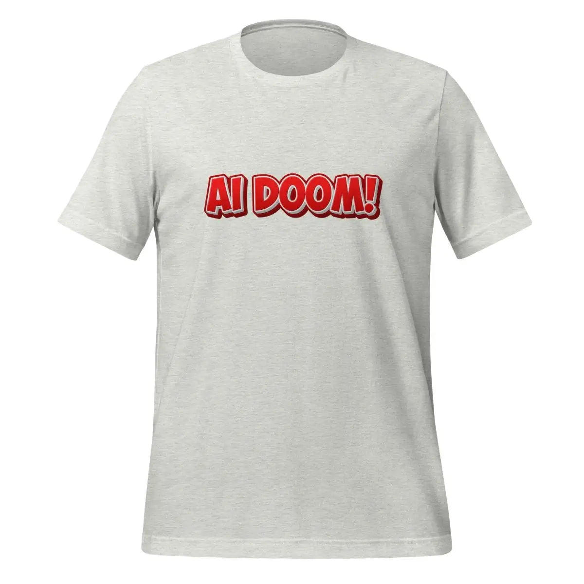 Red Comic AI DOOM! T-Shirt (unisex) - Ash / M