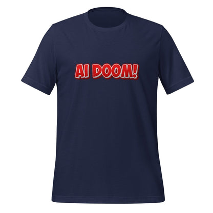 Red Comic AI DOOM! T - Shirt (unisex) - Navy - AI Store