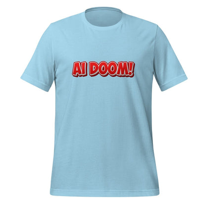Red Comic AI DOOM! T - Shirt (unisex) - Ocean Blue - AI Store
