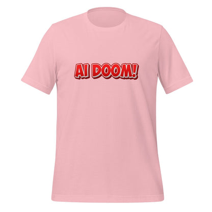 Red Comic AI DOOM! T - Shirt (unisex) - Pink - AI Store