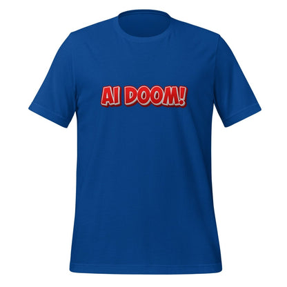 Red Comic AI DOOM! T - Shirt (unisex) - True Royal - AI Store