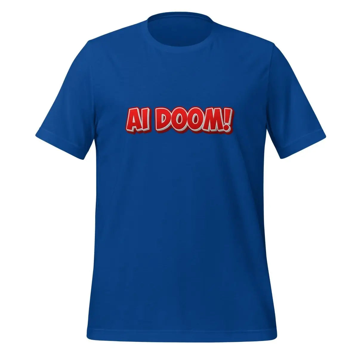 Red Comic AI DOOM! T-Shirt (unisex) - True Royal / M