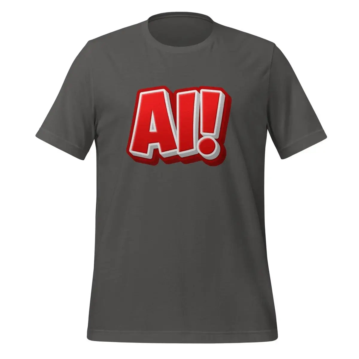 Red Comic AI! T-Shirt (unisex) - Asphalt / M